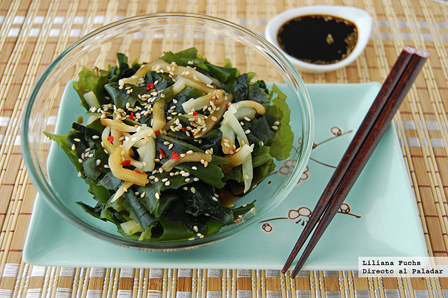 Ensalada de algas con pepino, receta deliciosa